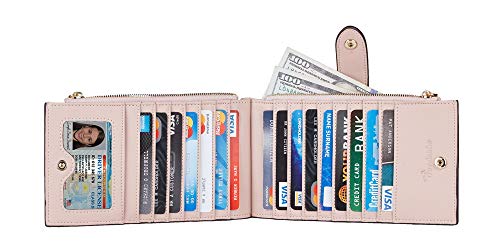 Travelambo Womens Walllet RFID Blocking Bifold Multi Card Case Wallet with Zipper Pocket - Image 4
