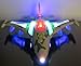WolVol Bump & Go Action Electric F16 Military Fighter Jet Aircraft Airplane Toy with Lights and Sounds