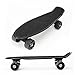 VIVINATURE 22 inch Complete Plastic Skateboard Standard Cruiser Skateboard with PU Wheels(Black)