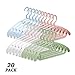 Senfhome Plastic Clothes Hanger Wide Shoulder Slip Resistant Pack of 20 PCS 4 Color
