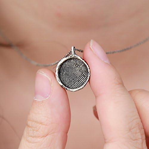 Personalized Finger Print Necklace, Finger Jewelry, Custom Finger Print, Finger Sterling Silver, ODDBLANC