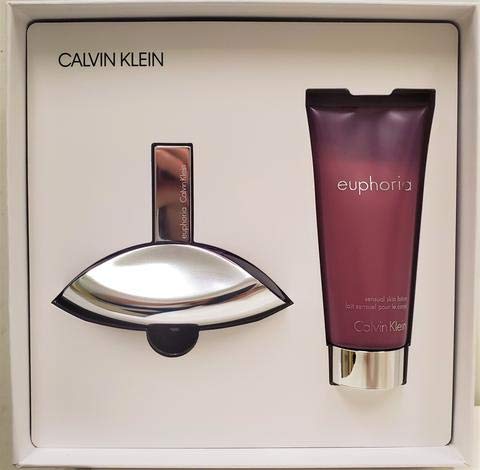 ĆK Euphoria Eau Perfume for Women 1.7oz EDP + 3.4 oz Body Lotion Gift Set