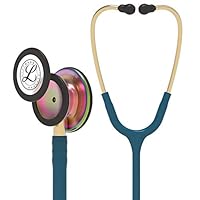 3M Littmann Classic III Monitoring Stethoscope, 5807, More Than 2X as Loud, Weighs Less, Stainless Steel Rainbow-Finish Chestpiece, 27