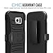 Galaxy S6 Case, MoKo Shock Absorbing Hard Cover Ultra Protective Heavy Duty Case with Holster Belt Clip + Built-in Kickstand for Samsung Galaxy S6 5.1 Inch (2015) - Black