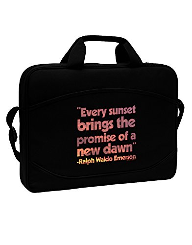 TooLoud Emerson Sunset Quote 15" Dark Laptop / Tablet Case Bag