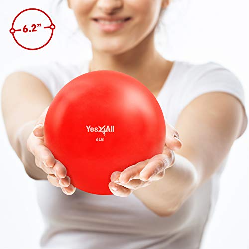 Yes4All Soft Weighted Toning Ball Soft Medicine Sand Ball – Sport Type  Great for Exercise, Workout, Soft Wei