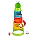 Rainbow Stacker Roll & Swirl Ball Ramp Toddler Toy By Zig Zag Kid - Includes 5 Layers PLUS 3 Large Rolling Balls
