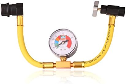 Car Air Conditioning Pressure Gauge,Diaoaokiss 1/2" R134a  Refrigerant Recharge Hose Can Tap