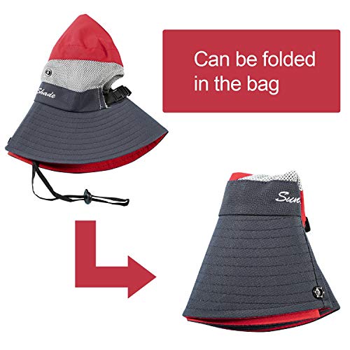 image for Norme 2 Pieces Women's Outdoor Sun Hat UV Protection Foldable Mesh Wid