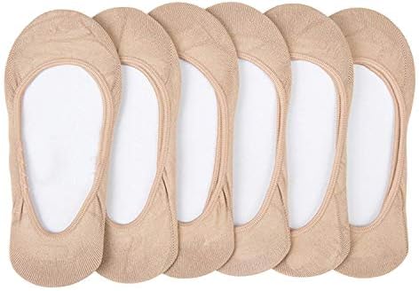 Women's No-show Cotton Socks (Pack of 6) (Belly Skin-6_Skin)