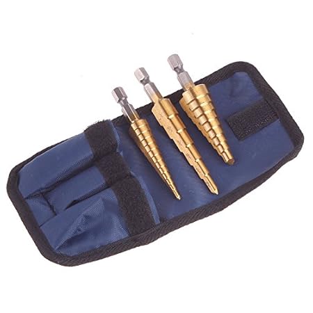 Generic G 3pcs Set Quick-change Hex Shank larger Titanium Coated M2 Tool Step Drill Bit Set #71960 T