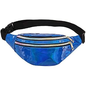 Unisex Holographic PU Crossbody Chest Bag for Outdoor Sports, Casual Fashion, Travel, Commuting, Phone Pouch, Waist Belt Bag