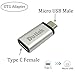 Duttek 2Pcs USB3.1 Type C OTG Adapter, USB C Female to Micro USB Male OTG (On The Go) Converter Charging Data Sync Adapter for Galaxy S7,S7 Edge, LG G4, Nexus 6 (Silver-OTG)