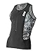Triathlon SLS3 Men`s FRT Tri Top 2 Pockets Zipper Jersey - Singlet -Tank (Black/Neon, XL)