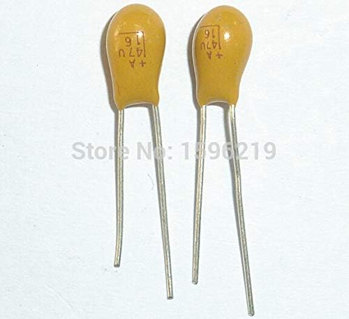 Mustwell 10pcs Tantalum Capacitor 47uF 16V Brand New 16V47uF DIP Radial