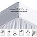 HYLEORY King Mattress Pad Quilted Fitted Mattress Protector Cooling Pillow Top Mattress Cover Breathable Fluffy Soft Mattress Topper with 8-21