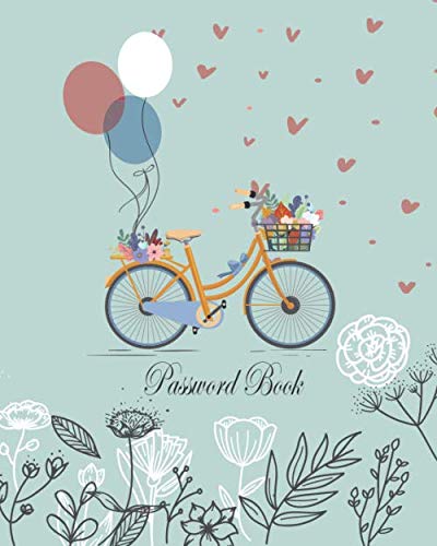 Password Book: Classic Bicycle, Blue Color, Large Print, Adequate space in which to record website a by Talia Emery