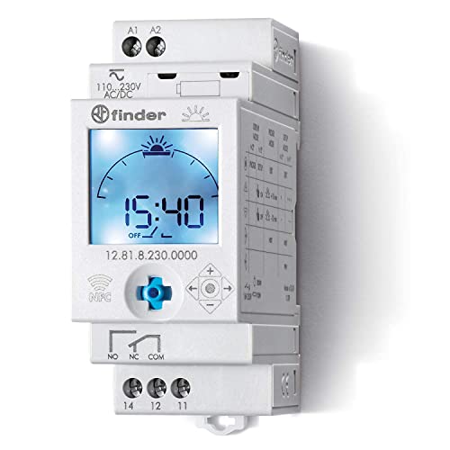 Finder serie 12 - Interruptor horario semanal 1 contacto 16a 230vac
