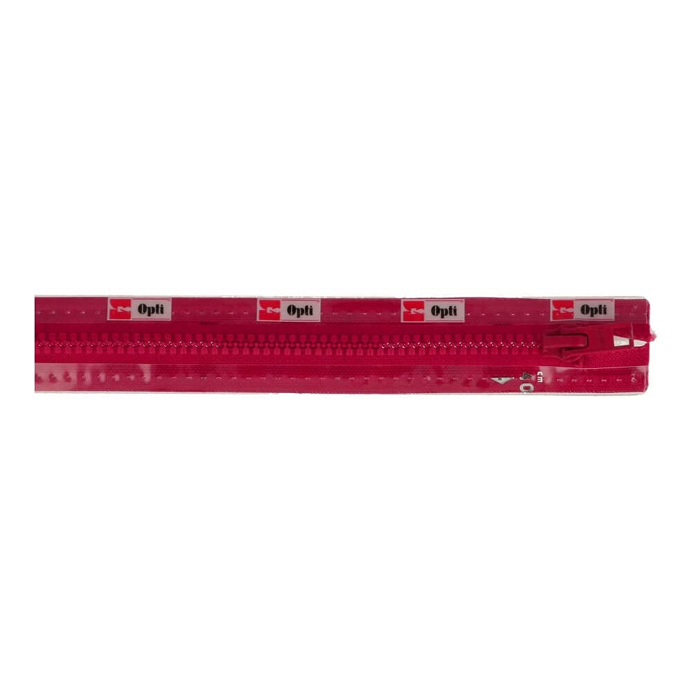 Opti Zip Fastening, Polyester, 00752 Red, 35 cm