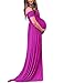 Ruici Maternity Split Front Photography Gown Cotton Maxi Photos Shoot Dress
