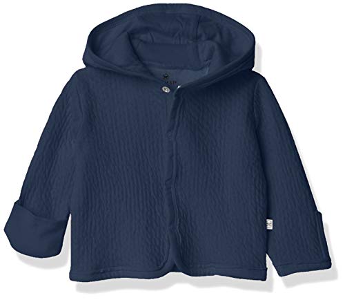 HonestBaby Baby Boys Organic Cotton Matelasse Snap-front Hooded Jacket Cardigan…