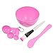 uxcell Girls Skin Care DIY Mask Make Up Pink Plastic Bowl Brush Spoon 4 in 1