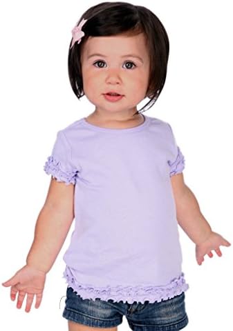 Kavio! Infants Crew Neck Lettuce Edge Short Sleeve