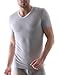 David Archy Men's 3 Pack Micro Modal Slim Fit V-neck T-shirt(S,Gray)