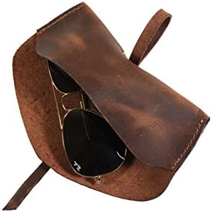 Aaron Leather Sunglasses Case Old English Style