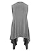 LL WSK1071 Womens Lightweight Sleeveless Draped Open Cardigan XL HEATHER_GREY