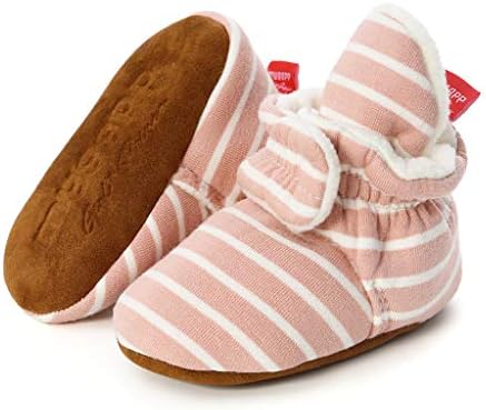 Muium Unisex Newborn Winter Boots Warm Stripe Bootie Toddler Baby Girl Boys Bootie Sock Mixed Colors Floor Socks Fashion First Walkers Kid Shoes