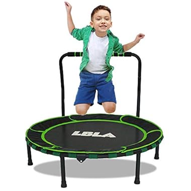 foldable exercise trampoline with bar