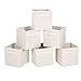 MaidMAX Fabric Storage Cubes, Cloth Cubby Storage Bins for Home Bedroom Closet Drawers Cube Organizer, Foldable, Beige, 10.5×11 inches, Set of 6