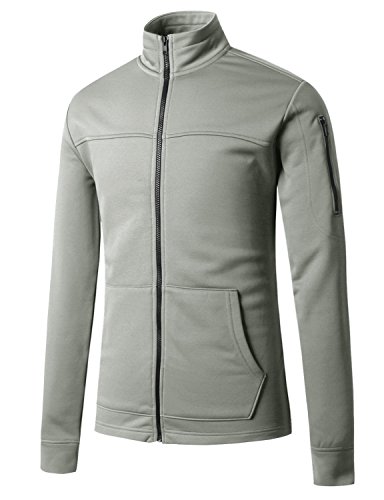 REGNA X Mans Zip up Lined Athletic Wine 3XL Plus Tall Fleece Arm Pocket Jackets