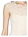 CA Fashion Women's Sleeveless Floral Lace Tiered Long Irregular Party Dress,Beige,Small