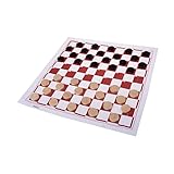 Dengguoli 40 x Natural Wood Chinese Checkers Draughts Chess Pieces, Dark and Brown (20 of Each)