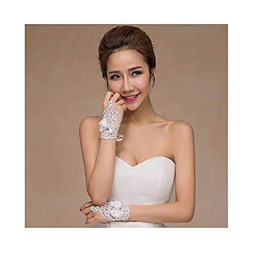 VITORIA'S GIFT The Bride Marriage Dress Wedding Sequin Lace Gloves Wedding Gloves