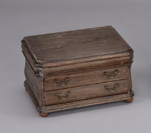 AMERIHOMESTORE WOODEN JEWELRY BOX CASE - Antique Brown