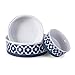 Bone Dry Lattice Collection Pet Bowl & Canister, Large Set, 7.5x2.4