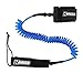 Own the Wave 'Nemesis' Premium 10' Stand Up Paddle Leash Coiled - Stainless Steel Double Swivels and Triple Rail Savers - for Paddleboarding and Surfing (Blue)