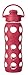 Lifefactory 22-Ounce BPA-Free Glass Water Bottle with Flip Cap and Silicone Sleeve, Raspberry