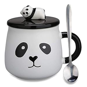 Panda mok geschenken -beste vriend geschenken schattige mokken theekopjes met deksels/lepel voor tienermeisjes…