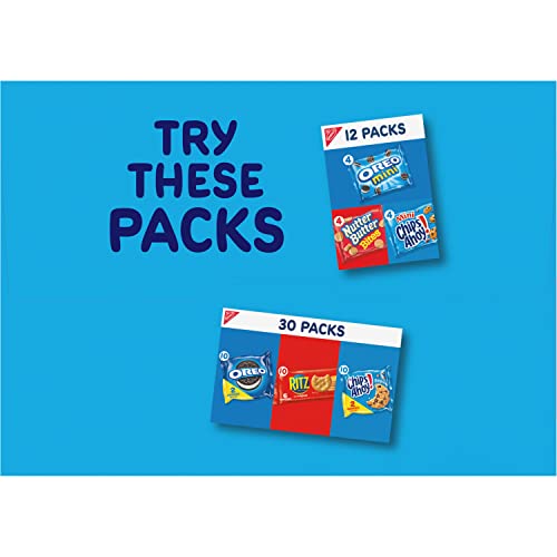 NABISCO FUN SHAPES VARIETY PACK, BARNUM’S ANIMAL CRACKERS, TEDDY GRAHAMS AND CHIPS AHOY! COOKIES, 20 SNACK PACKS