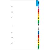 FILOFAX A-Z 2 Letter Colored Index for Personal &amp; Personal Compact Organizers (B131608)