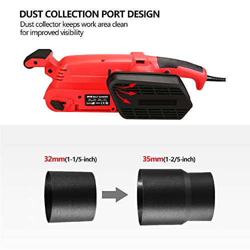SPTA Belt Sander 900W, 3×21Inch Bench Sander with Variable Speed 240