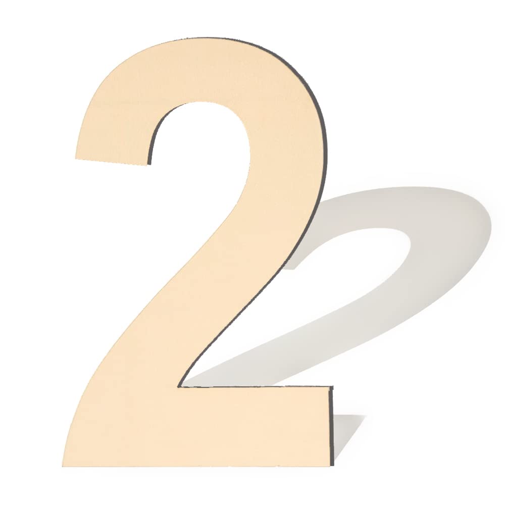 Photo 1 of 17 inch large wooden numbers, wood number, blank wooden number, wooden sign board, wooden numbers for crafts, DIY projects, birthday, party, wedding decorations (Number 2)