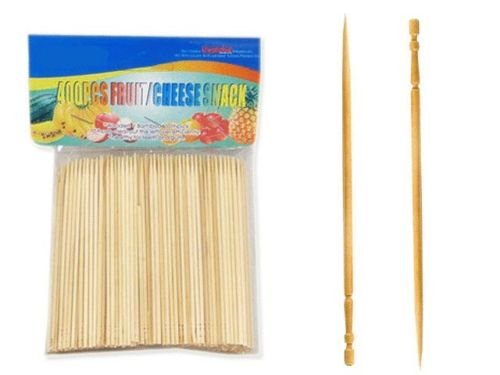 Blueline 400 Pcs Bamboo Skewers Wood Sticks For BBQ Fondue Fruit Cheese Toothpicks 4 Inch