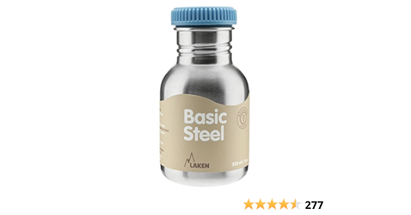 Laken BS50R Botella de Acero Inoxidable conTapón, 350 ml ...