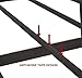 TEMMER Reinforced Metal Bed Frame Queen Size with Headboard and Stable Metal Slats Boxspring Replacement/Footboard Single Platform Mattress Base, Black (Queen, Black).