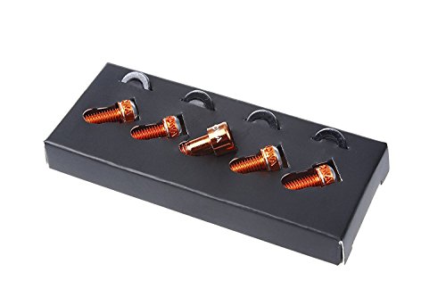 MOWA Road Mtb Mountain Bicycle Bike Water Bottle Holder Cage Bolts Screws with Headset Star Nut Bolt (Orange)